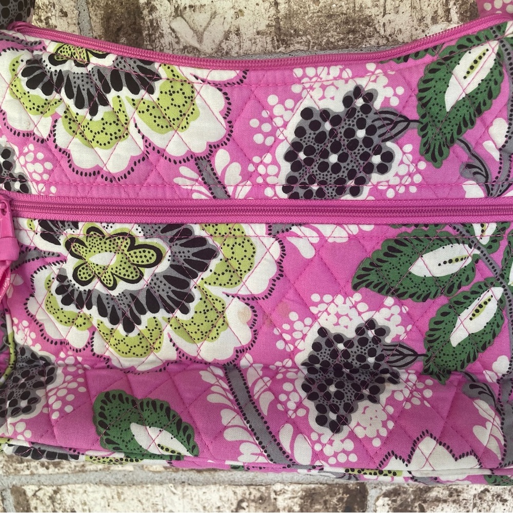 Vera Bradley Pink and Green Floral Shoulder Bag - Picture 3 of 9